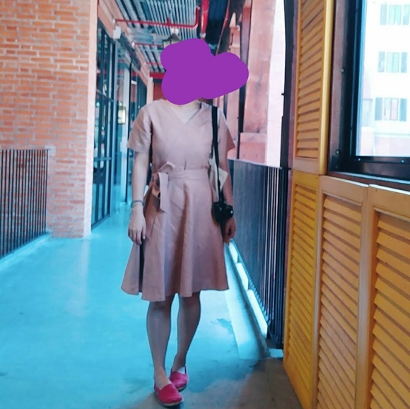 Pink linen blend dress 🌸 - Picture 11 of 12